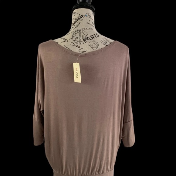 *NWT sinlu womens small taupe blouse - Picture 7 of 11